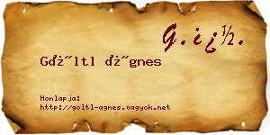 Göltl Ágnes névjegykártya